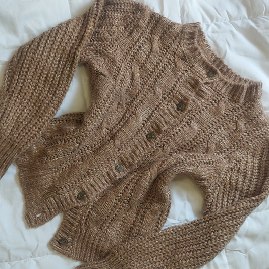 Brown Knit Cardigan